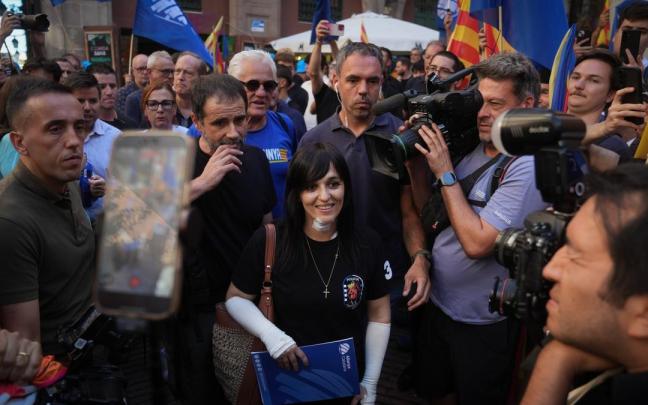 En imágenes: Tensión y cargas policiales en las protestas contra el acto de Aliança en Barcelona