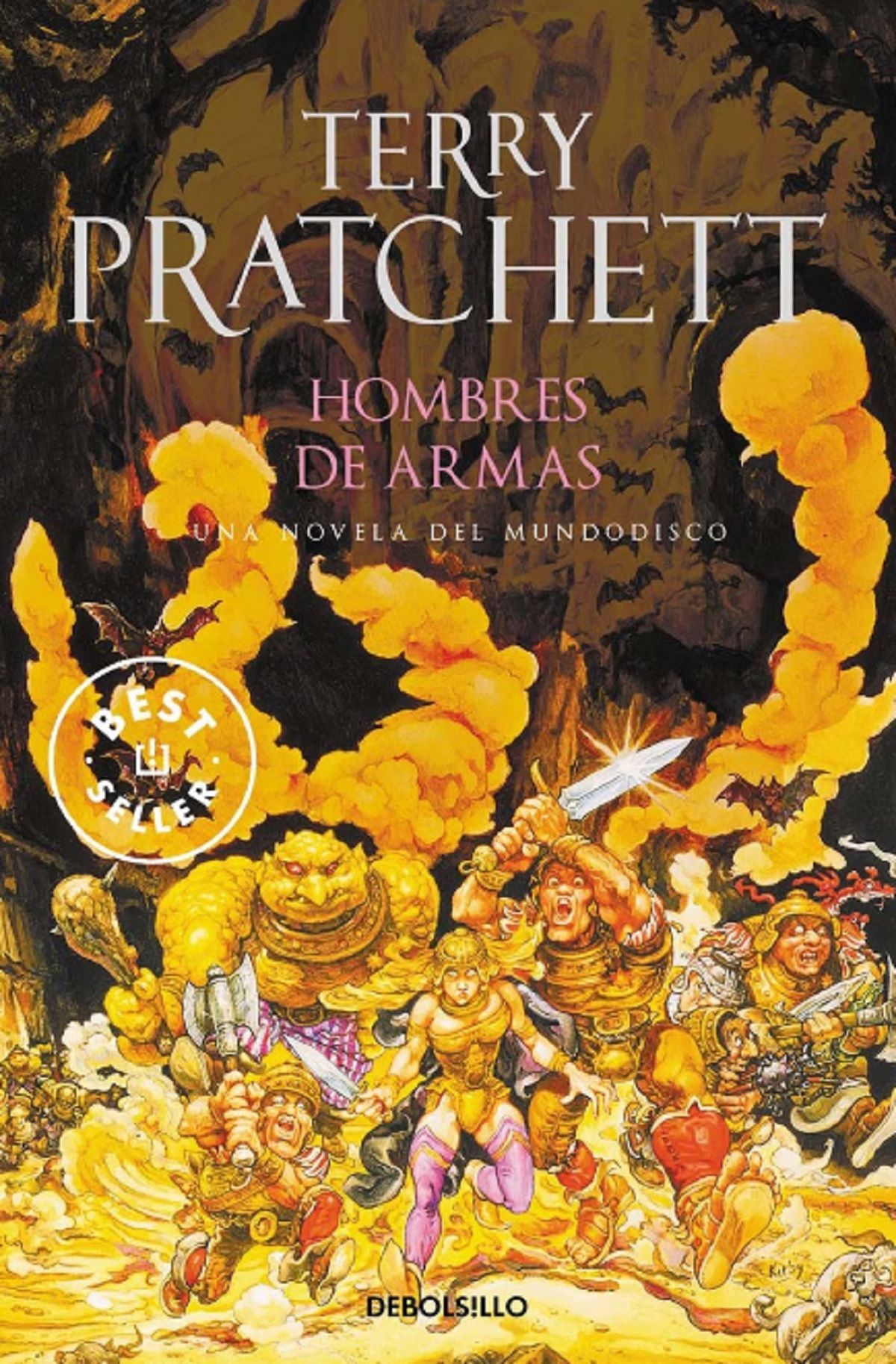Portada del libro 'Hombres de armas' de Terry Pratchett.