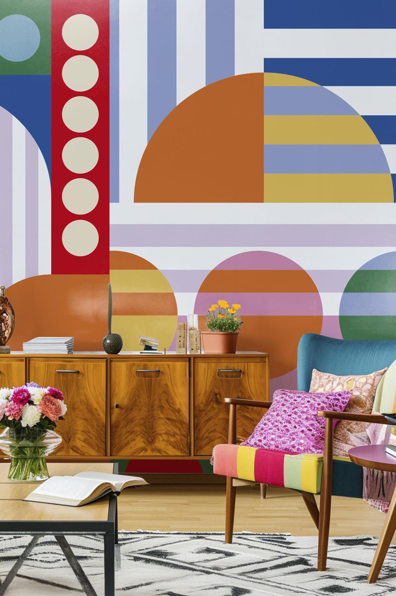 Alegre combinación de colores y de tendencias retro con modernidad.