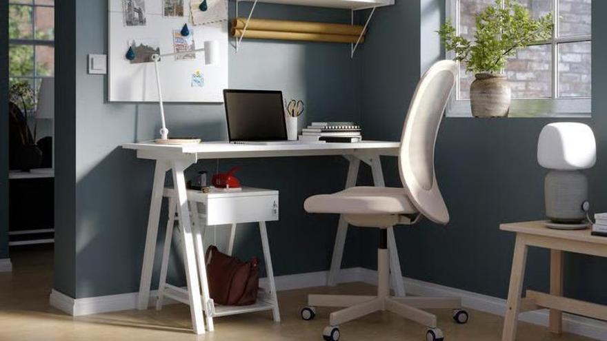 Imagen del escritorio Trotten blanco de Ikea
