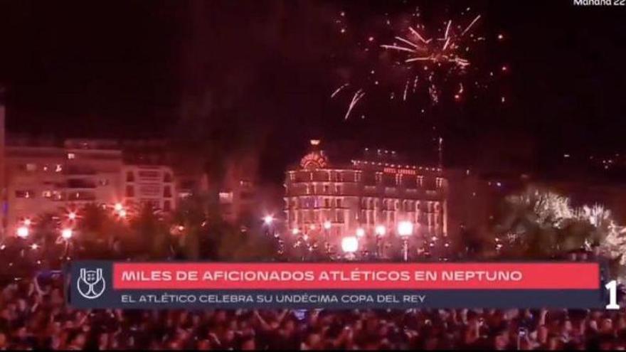 Rótulo erróneo de TVE sobre las celebraciones en Donostia.