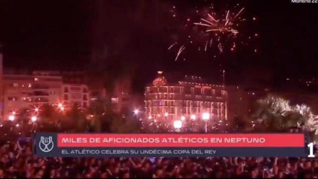 Rótulo erróneo de TVE sobre las celebraciones en Donostia.