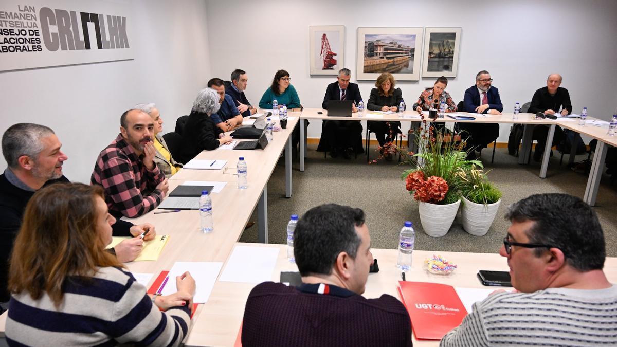 Imagen de la reunión del CRL que ha tenido lugar este jueves en Bilbao.