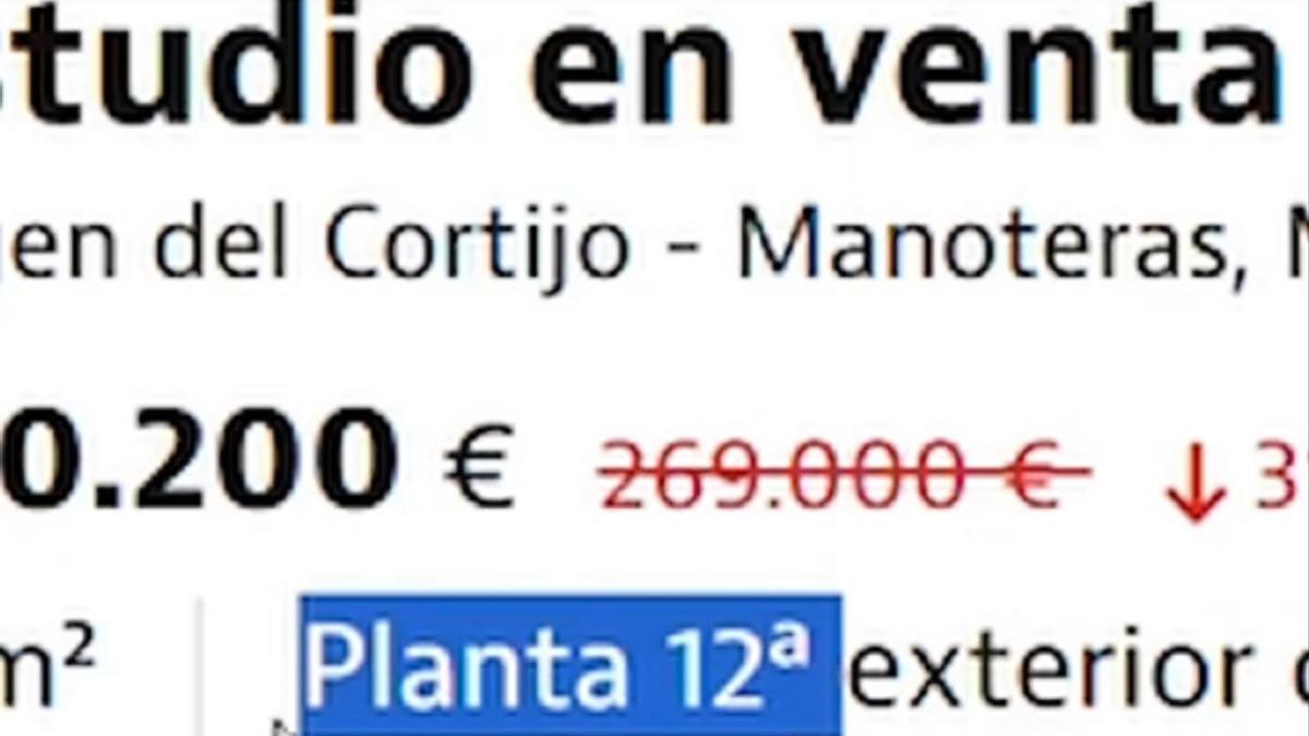 Parte del anuncio.