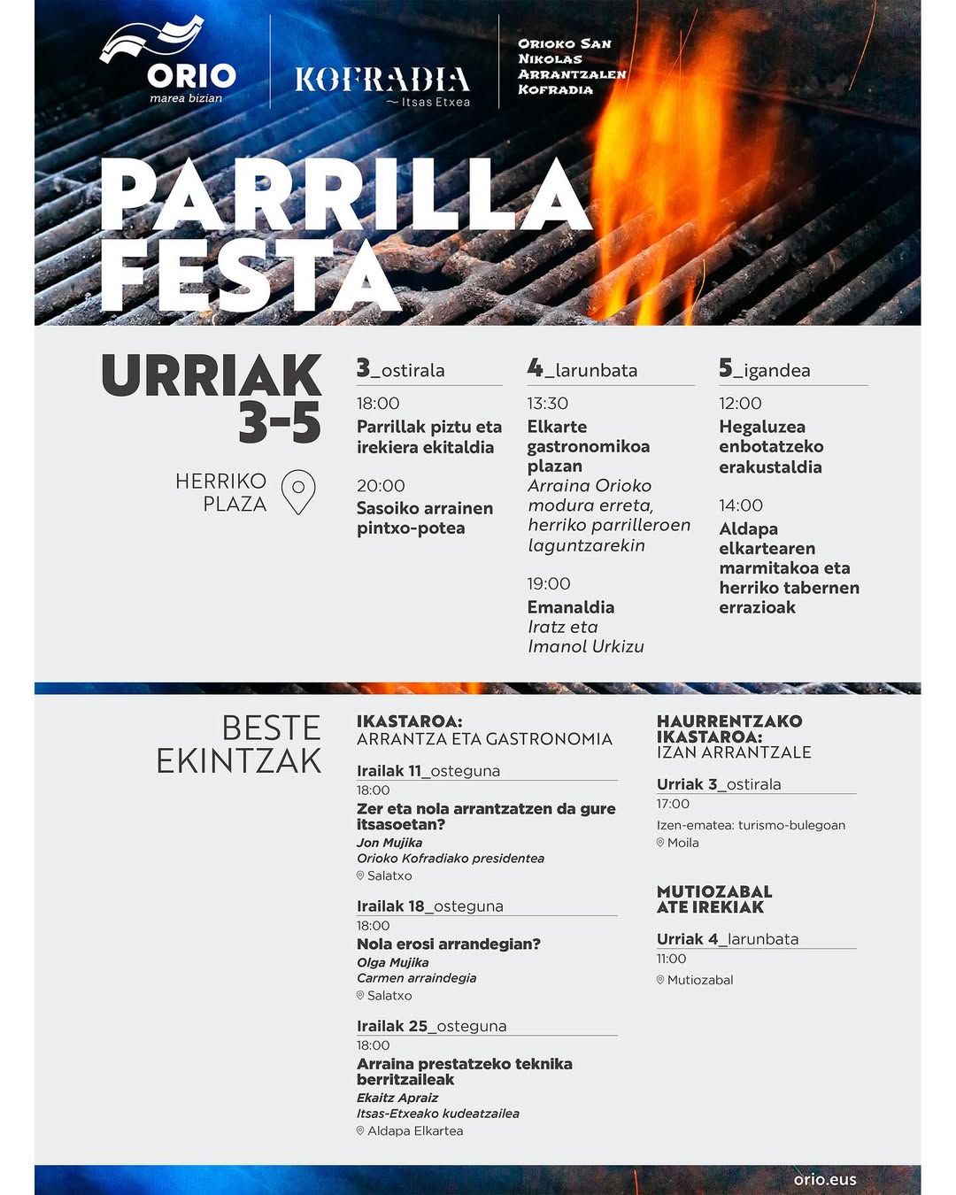 Cartel de Parrilla Festa.