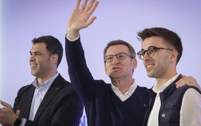 El presidente del PP, Alberto Núñez Feijóo, ayer, en un acto en la comunidad foral navarra.