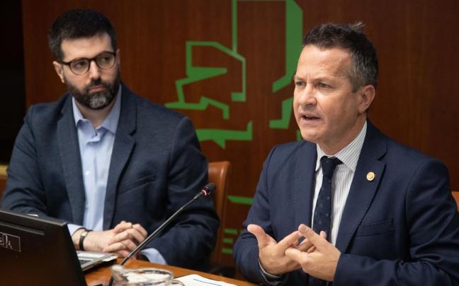 Jokin Bildarratz, durante su comparencia parlamentaria. Jokin Bildarratz, durante su comparencia parlamentaria.