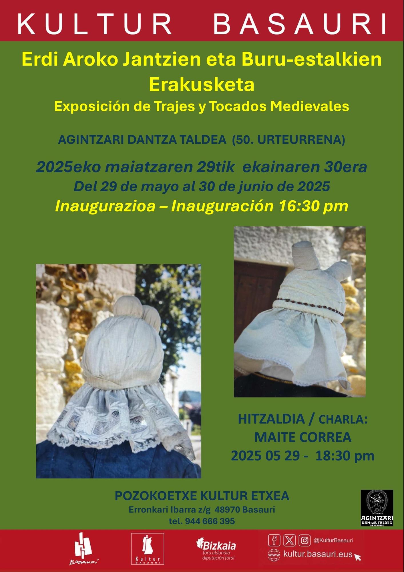 La exposición sobre trajes y tocados medievales se inaugura este jueves