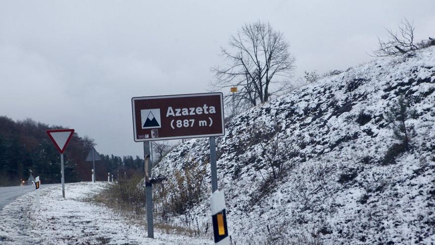 Imagen de archivo del puerto de Azazeta nevado | Imagen: Deia - Pilar Barco