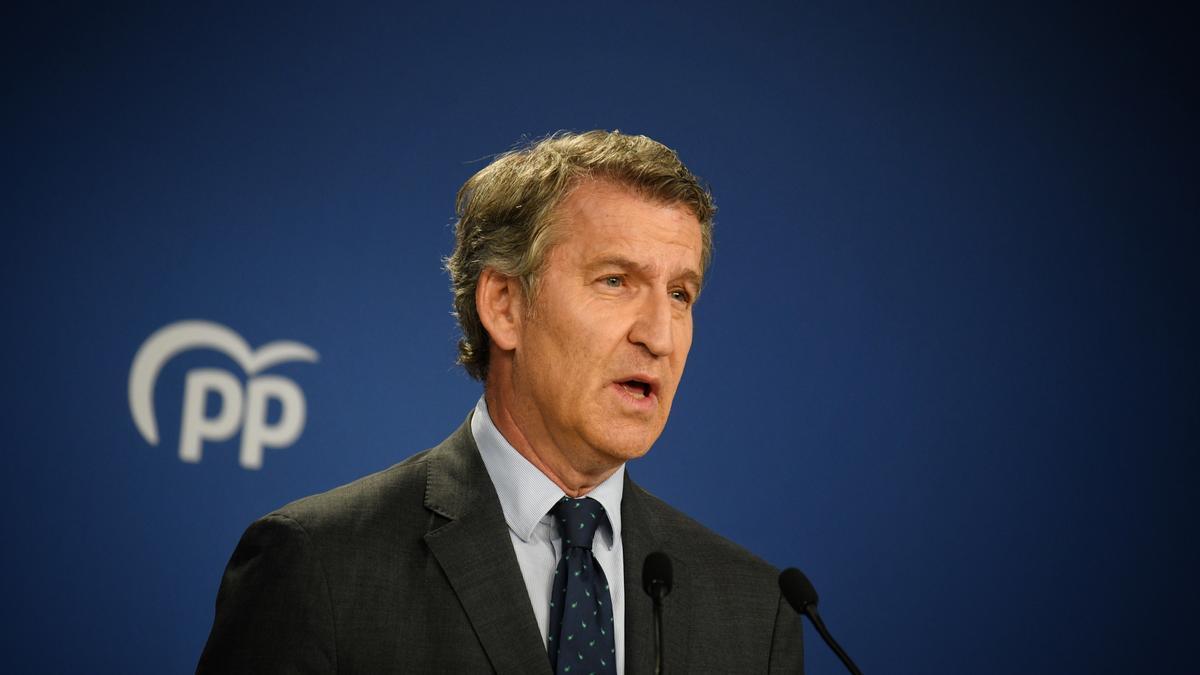 El presidente del Partido Popular, Alberto Núñez Feijóo