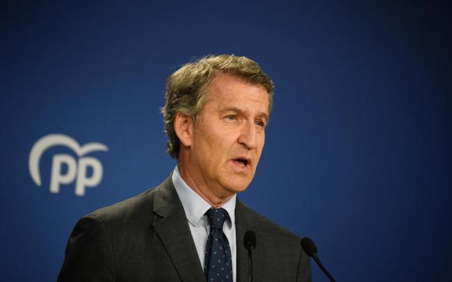 El presidente del Partido Popular, Alberto Núñez Feijóo