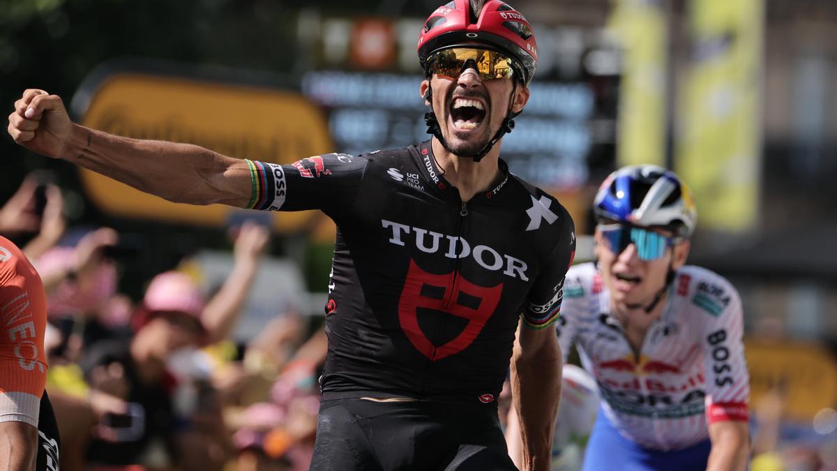 Julian Alaphilippe pensó que había ganado la etapa.