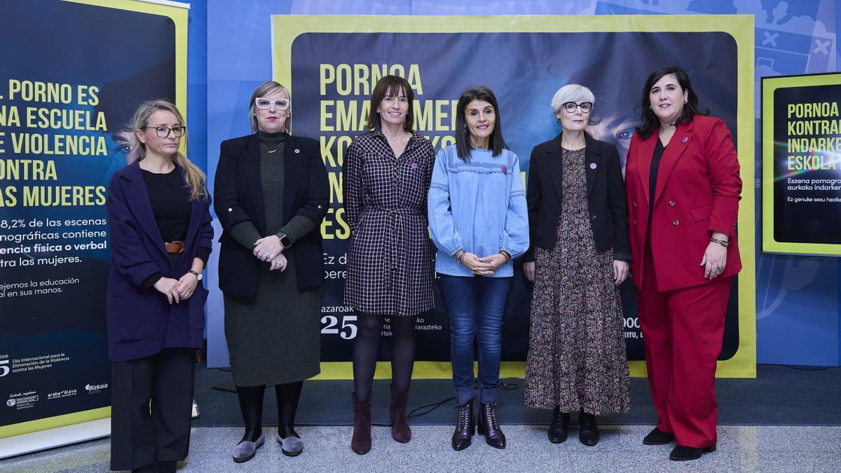 Presentación de la campaña de sensibilizaciónde las instituciones vascas por el 25-N.