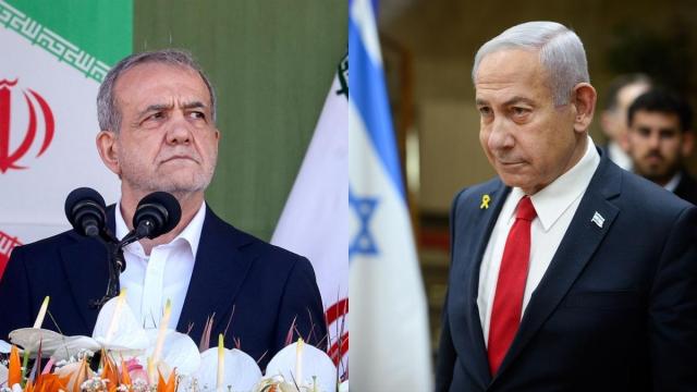 El presidente de Irán, Masoud Pezeshkian, y el primer ministro de Israel, Benjamin Netanyahu. / NTM / EP El presidente de Irán, Masoud Pezeshkian, y el primer ministro de Israel, Benjamin Netanyahu.