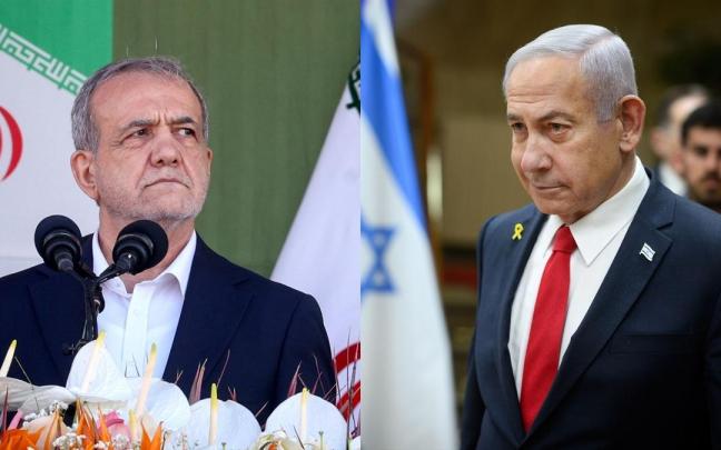El presidente de Irán, Masoud Pezeshkian, y el primer ministro de Israel, Benjamin Netanyahu. / NTM / EP El presidente de Irán, Masoud Pezeshkian, y el primer ministro de Israel, Benjamin Netanyahu.
