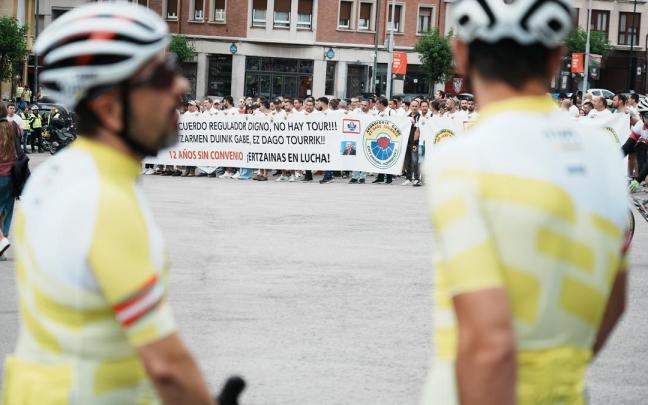 Protesta de ertzainas este fin de semana antes del ensayo del Tour.