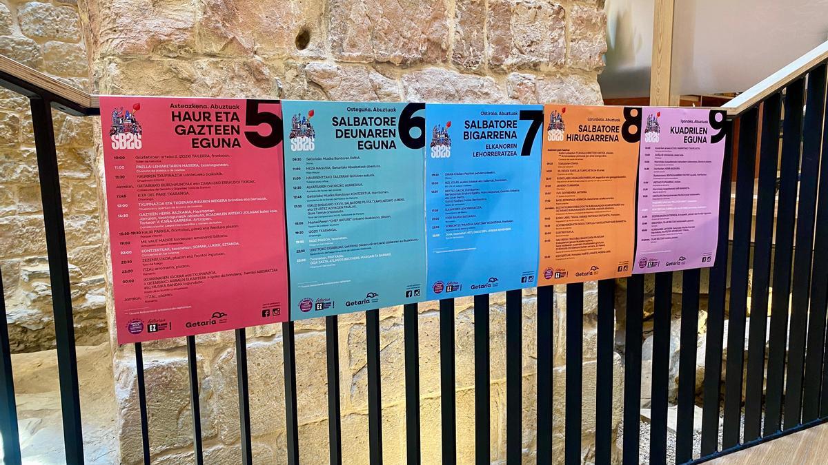 Programa de las fiestas de Getaria.