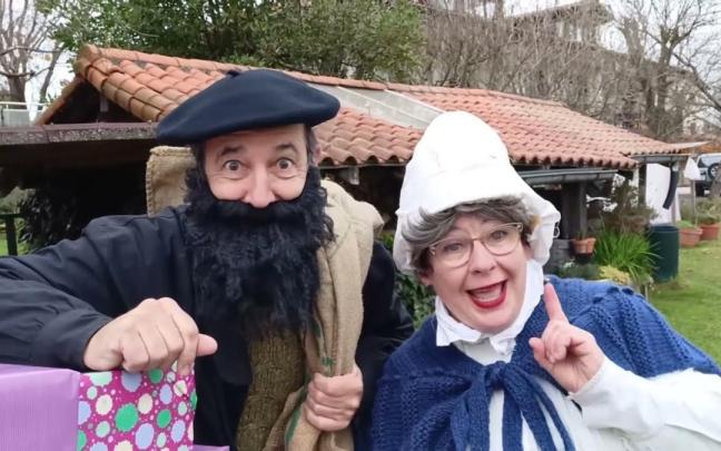 Olentzero y Mari Domingi, en Hernani.