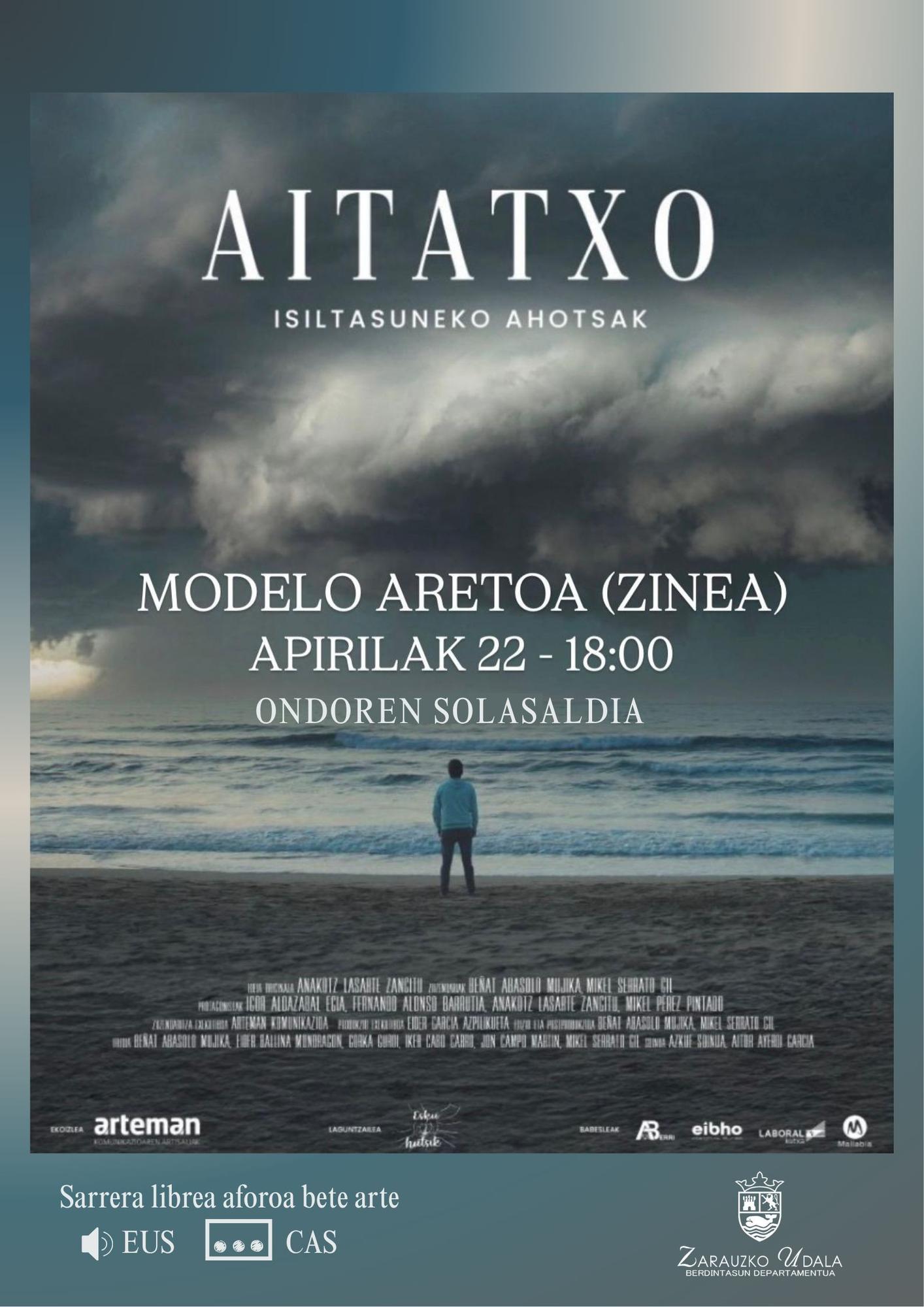 Cartel del documental 'Aitatxo' que se proyectará en Zarautz.