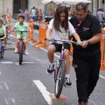 Varios niños participan en las jornadas 'Domingos en bicicleta' en su edición de 2022