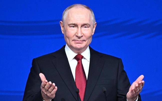 El presidente ruso, Vladímir Putin, pronuncia un discurso durante un acto con motivo del 879.º aniversario de la fundación de Moscú.