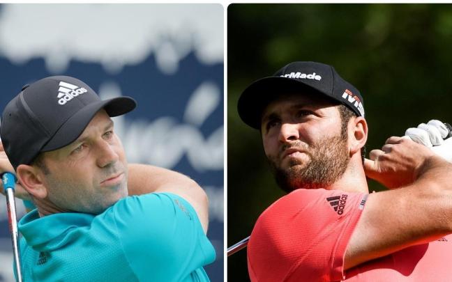 Los golfistas Jon Rahm y Sergio García. Los golfistas Jon Rahm y Sergio García.