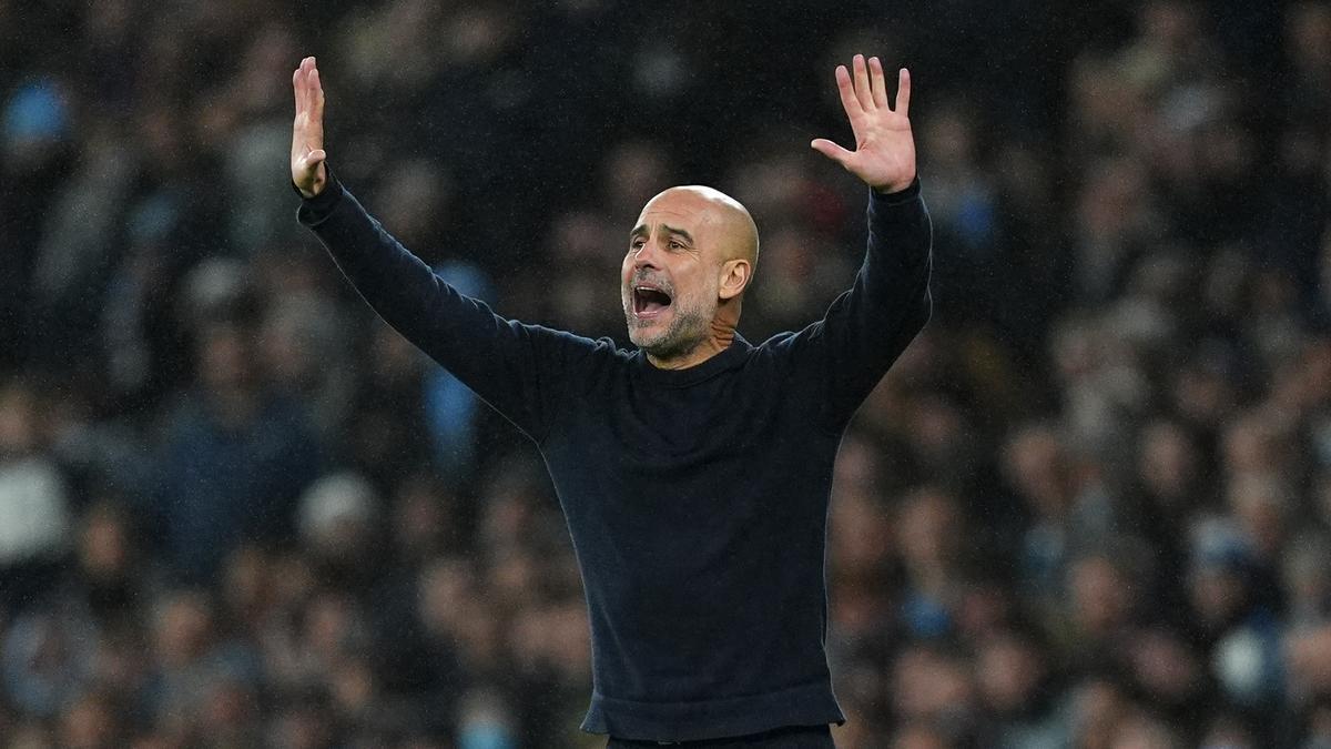 Pep Guardiola, durante su etapa en el Manchester City.