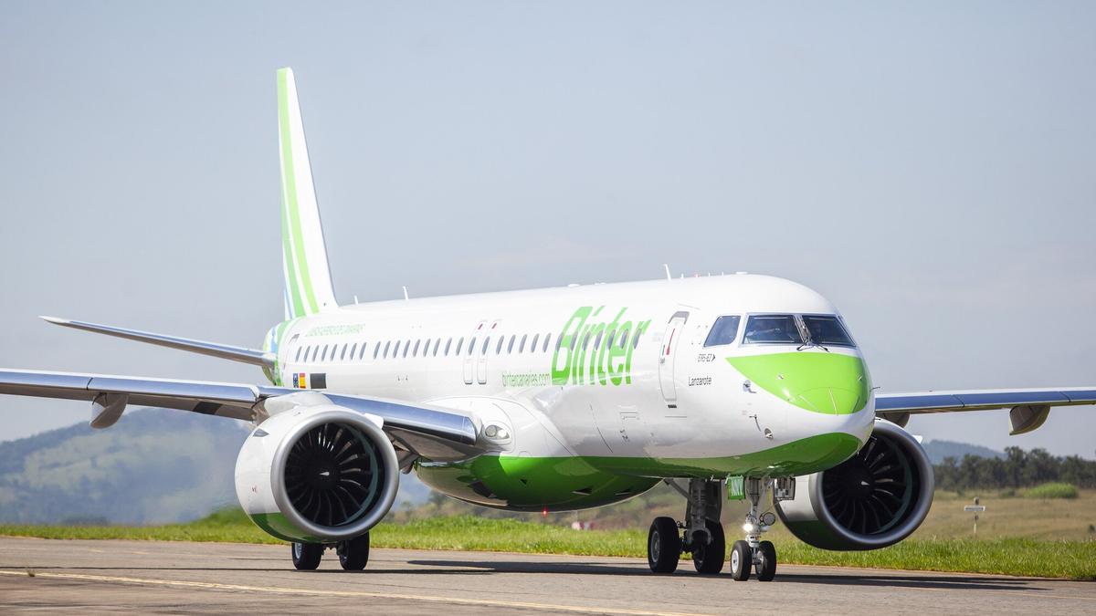 Avión de la compañía Binter, que enlaza Vitoria con Gran Canaria.