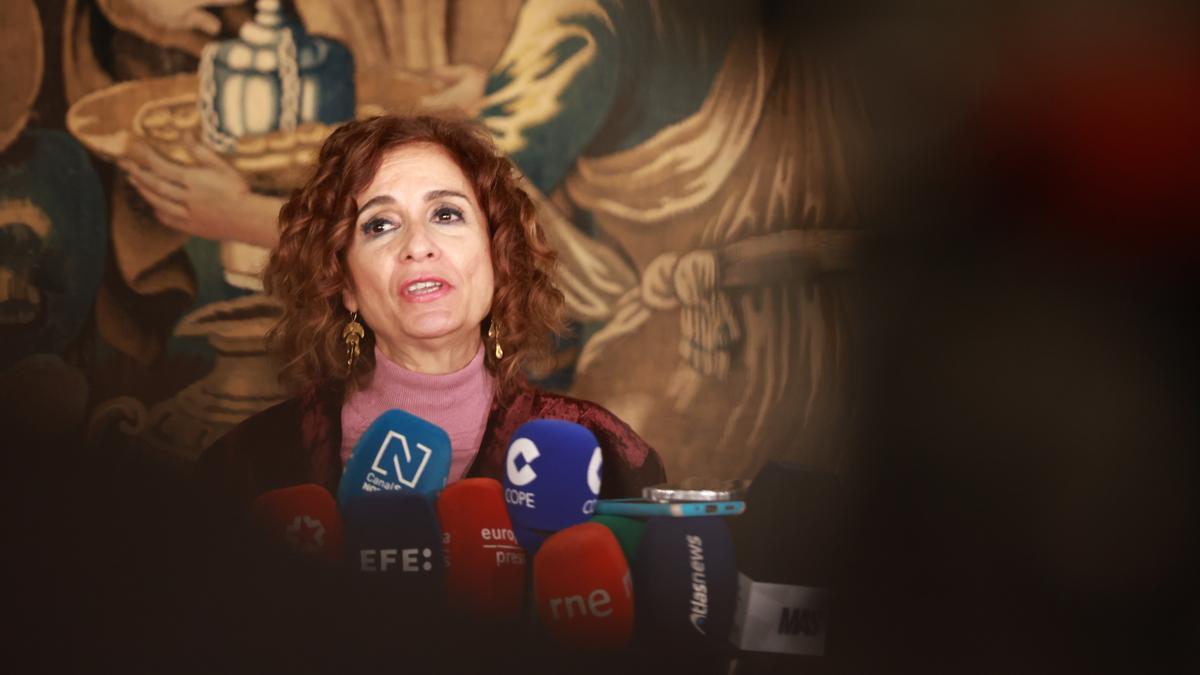 La vicepresidenta primera del Gobierno y ministra de Hacienda, María Jesús Montero.