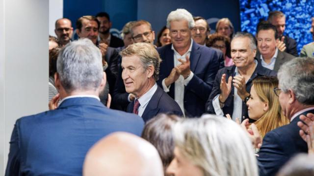El presidente del Partido Popular, Alberto Núñez Feijóo, preside la reunión de la Junta Directiva Nacional del partido.