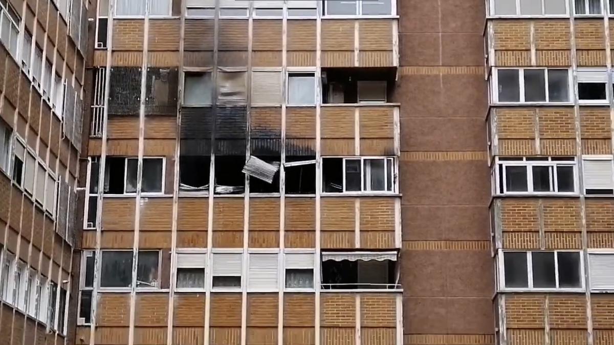 Incendio en una vivienda de Sansomendi ajena a esta información. BOMBEROS