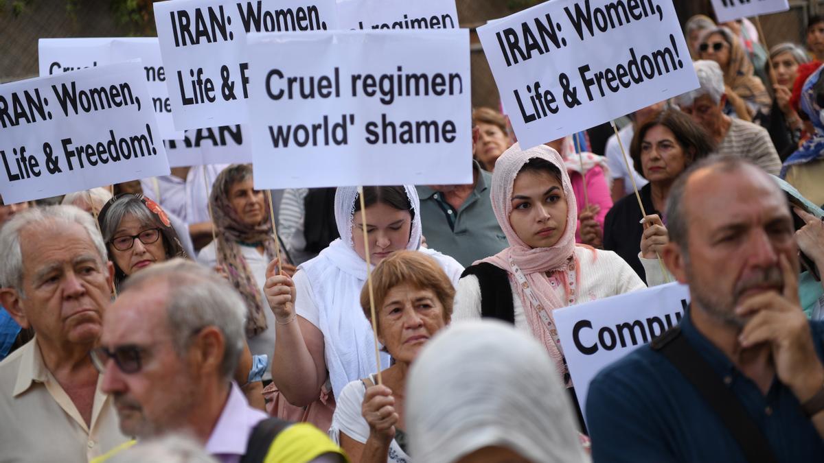 Imagen de una protesta contra el régimen iraní.