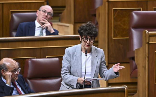 Maribel Vaquero durante la sesión de control en el Congreso.