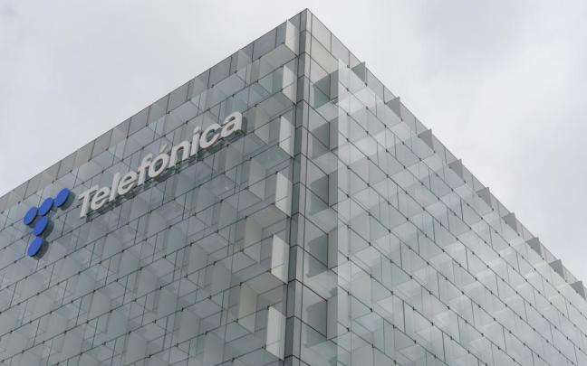 Exterior de la sede de Telefónica en Madrid.