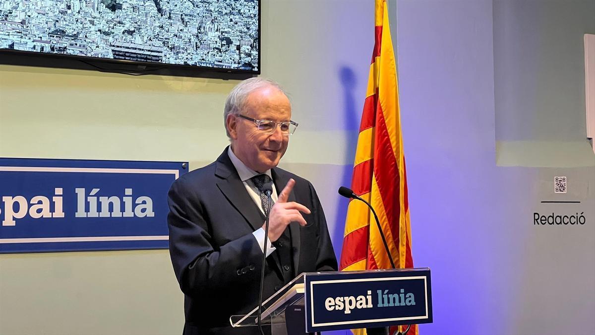 El abogado Jordi Domingo, en la presentación de su candidatura en el Espai Línia de Barcelona.