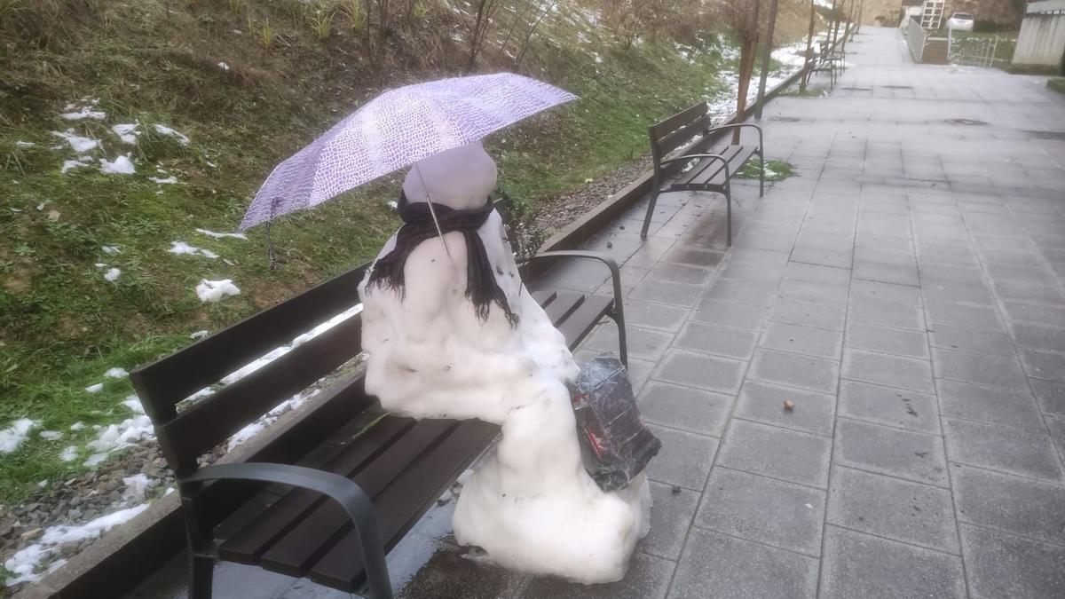 El muñeco de nieve de Urretxu.