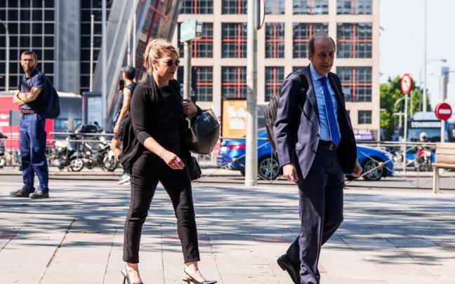 La asesora de Begoña Gómez en Moncloa, Cristina Álvarez a su llegada a los Juzgados de Plaza de Castilla.