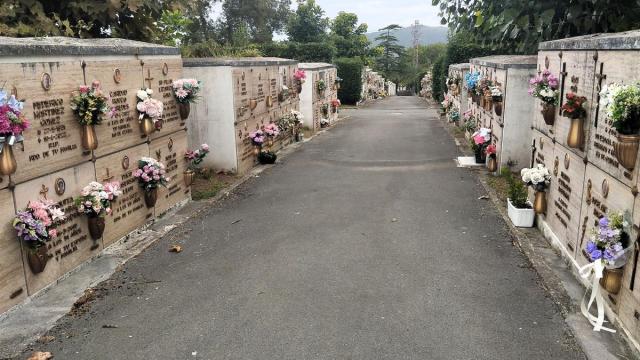 Una de las calles del cementerio viejo, donde se han registrado los desperfectos.