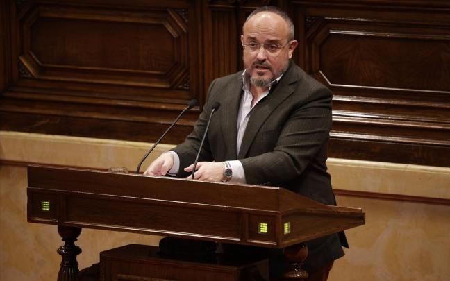 El presidente del PP de Catalunya y líder del grupo en el Parlament de Catalunya, Alejandro Fernández.