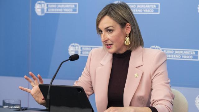 La consejera de Autogobierno, Maria Ubarretxena, en una rueda de prensa anterior