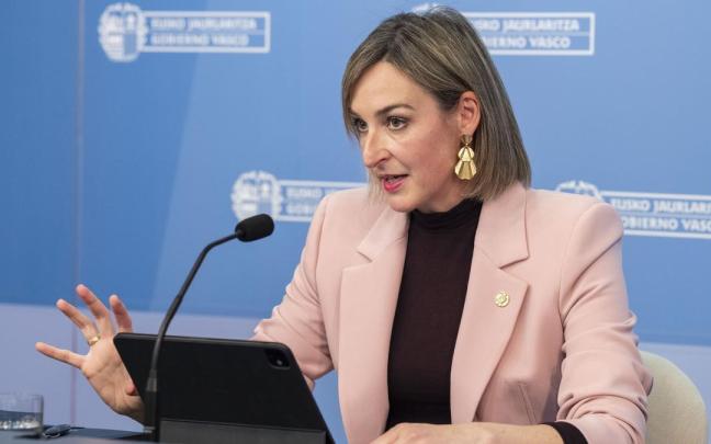 La consejera de Autogobierno, Maria Ubarretxena, en una rueda de prensa anterior