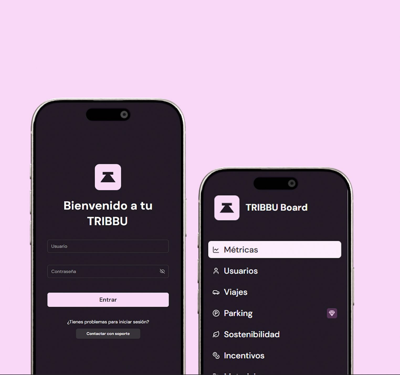 Presentación de Tribbu en el teléfono móvil.