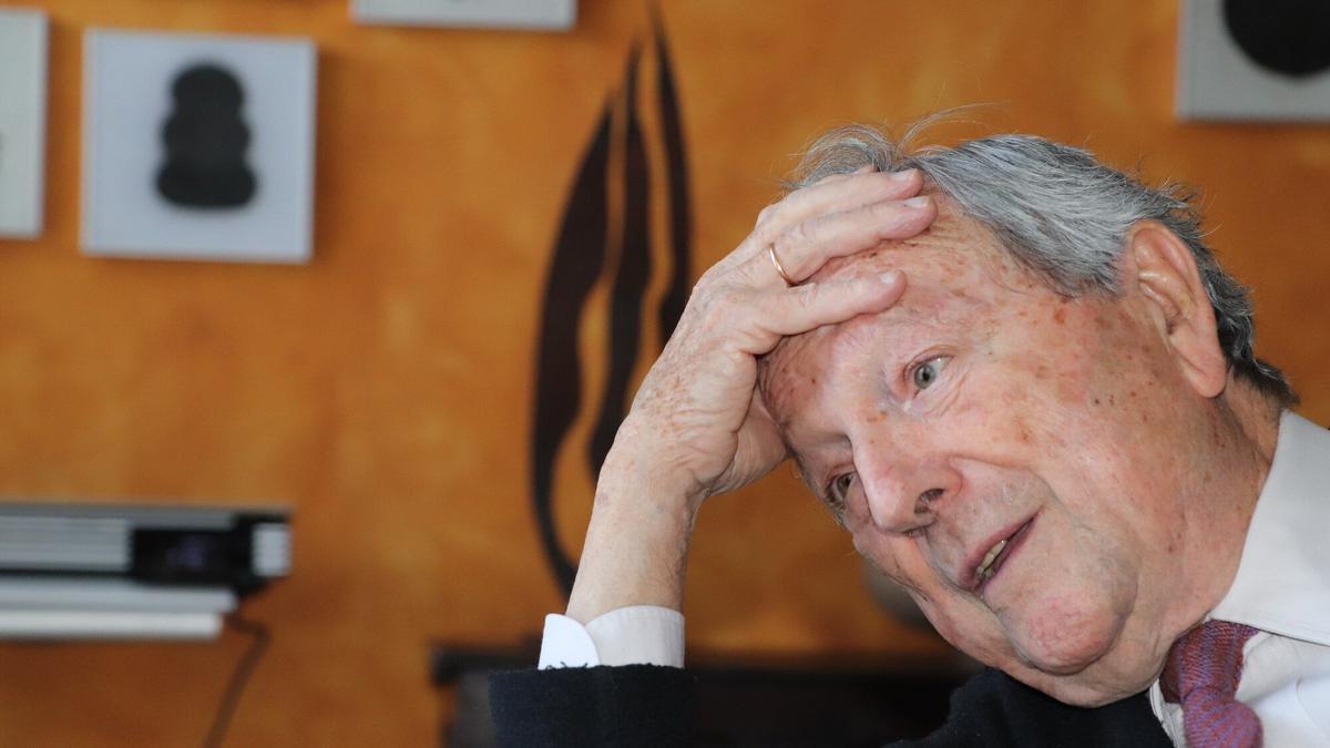 Rafael Moneo en un momento de la entrevista.