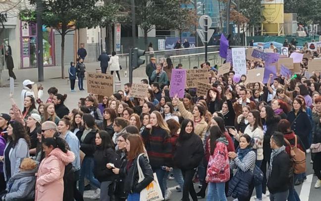 Manifestación en Logroño por el 8M.