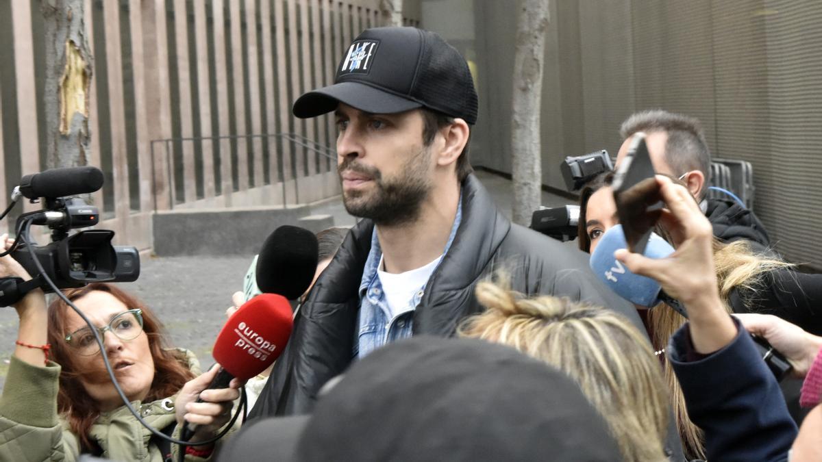 Gerard Piqué saliendo del Juzgado de Primera Instancia y de Familia Nº 18 de Barcelona.