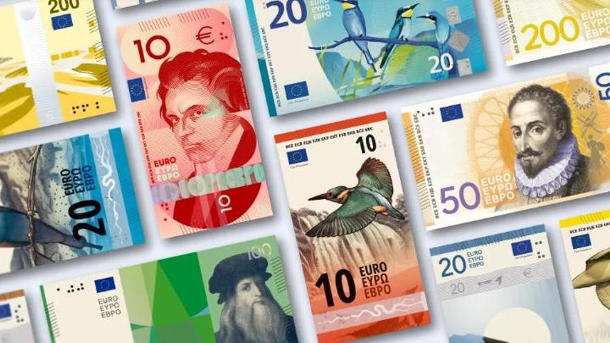 Billetes presentados por el BCE.