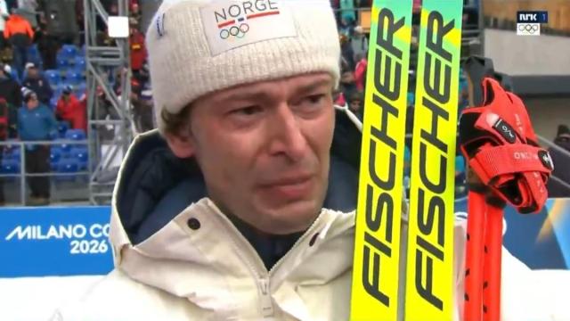 Sturla Holm Lægreid, confesando su infidelidad en televisión.