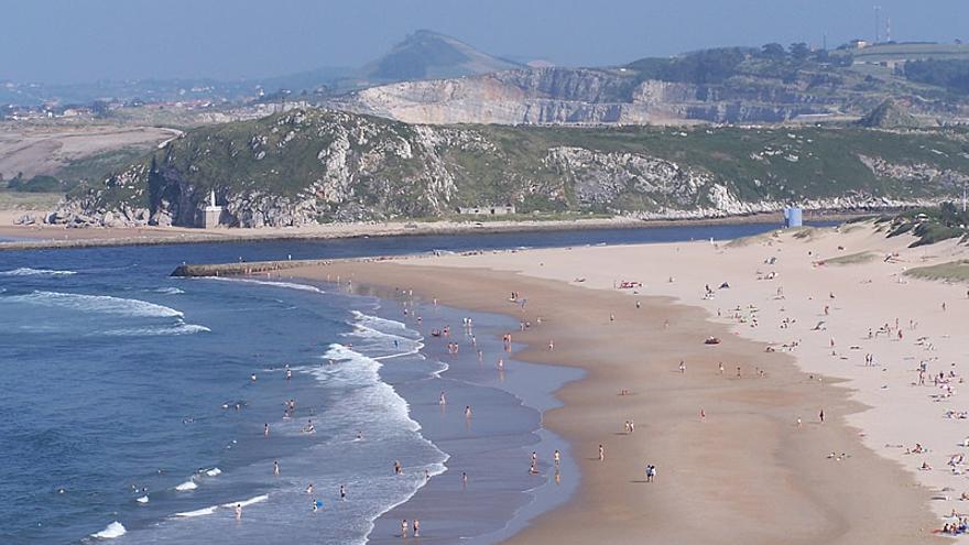 Playa de la Concha, en Suances.