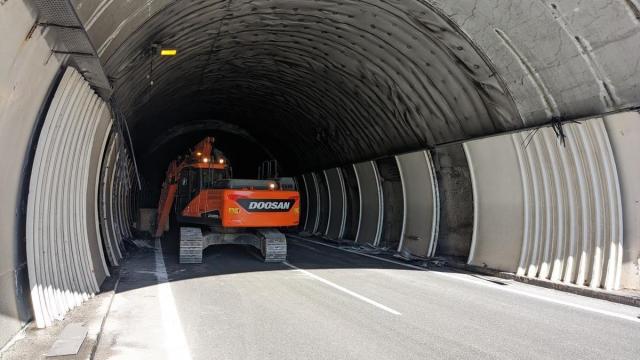Trabajos anteriores en los túneles de la A-15. Foto: Noticias de Gipuzkoa