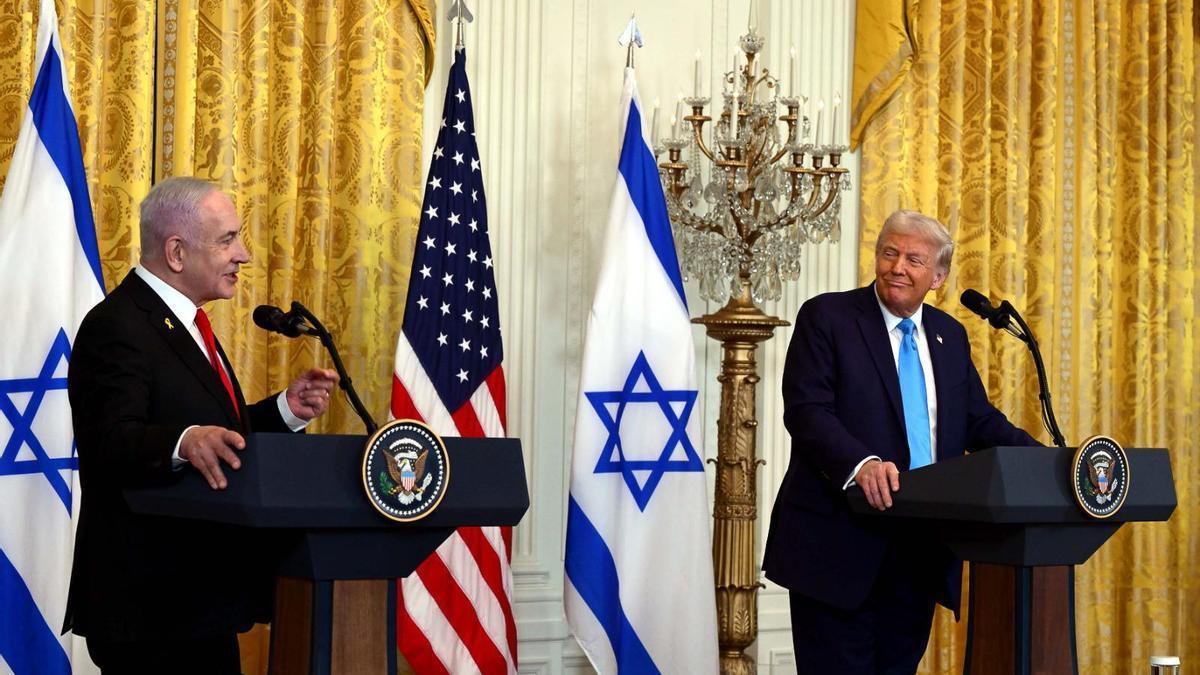 Trump recibe a Netanyahu en la Casa Blanca.